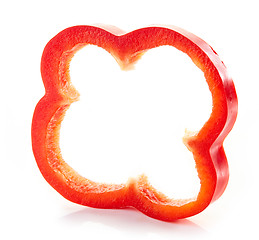 Image showing red paprika slice