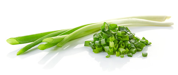 Image showing chopped spring onions