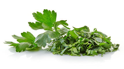 Image showing chopped parsley leaves