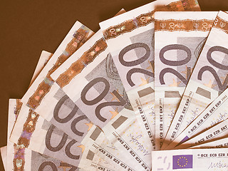 Image showing  Euro bank notes vintage