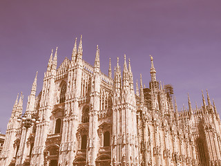 Image showing Milan Cathedral vintage