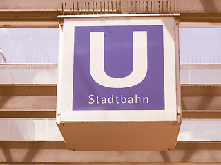 Image showing  Ubahn sign vintage