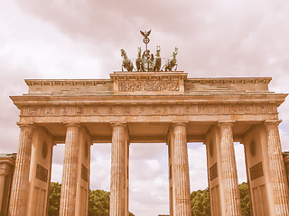 Image showing Brandenburger Tor Berlin vintage