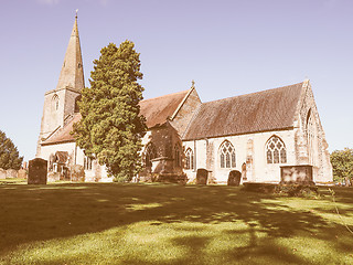 Image showing St Mary Magdalene church in Tanworth in Arden vintage