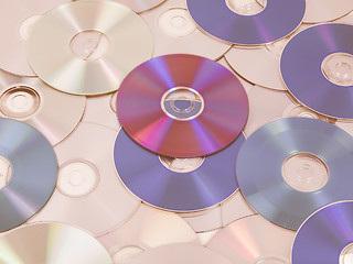 Image showing  CD DVD DB Bluray disc vintage