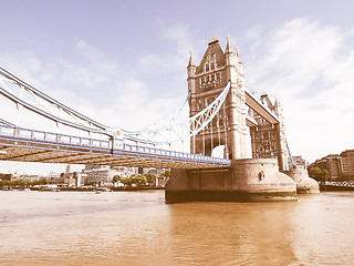 Image showing Tower Bridge, London vintage