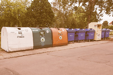 Image showing  Waste sorting bin vintage
