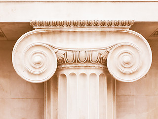 Image showing  Ionic capital vintage