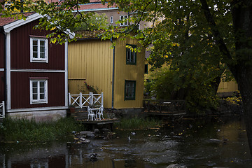 Image showing houses by the river