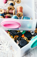 Image showing Set of sewing kit