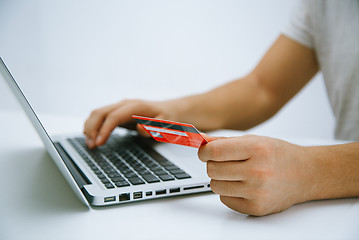 Image showing Paying with credit card online