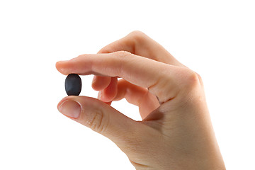 Image showing Lotus seeds in hand