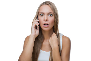 Image showing Beautiful woman talking on phone