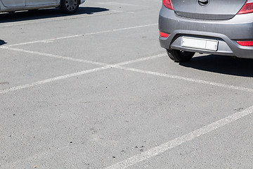 Image showing The image of cars on a parking