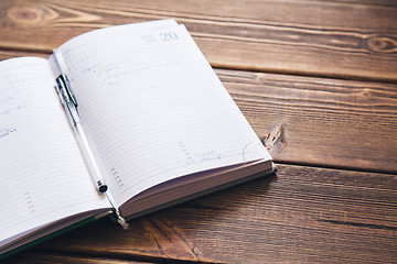 Image showing Diary on the desk