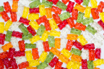 Image showing Colorful gummy bears 