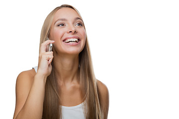 Image showing Beautiful woman talking on phone