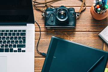 Image showing Work space for photographer