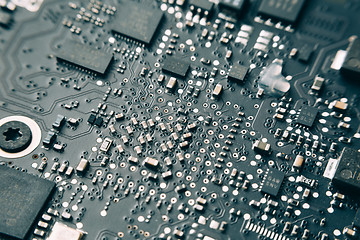 Image showing Printed Circuit Board with electrical components.