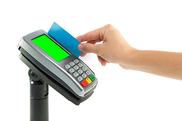 Image showing Paying with credit card 