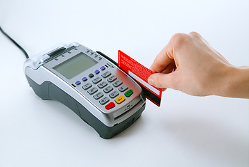 Image showing Paying with credit card 
