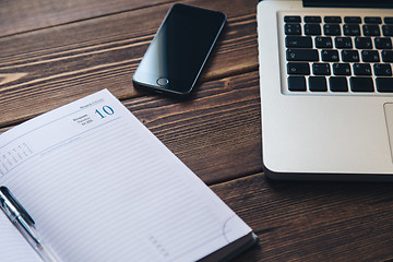 Image showing Diary on the desk