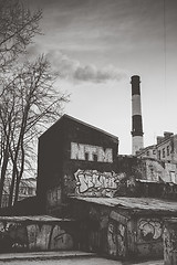 Image showing Gray industrial landscape 