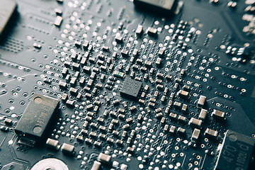 Image showing Printed Circuit Board with electrical components.