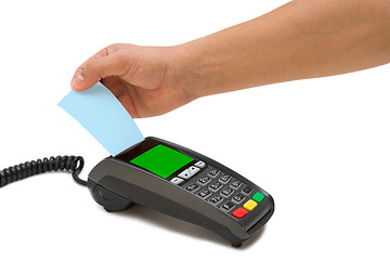 Image showing Paying with credit card 