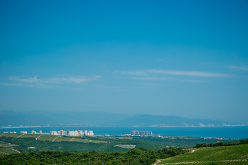 Image showing City, mountain and sea views on a Sunny day