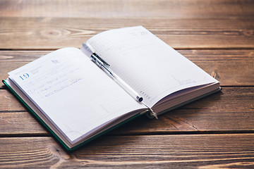 Image showing Diary on the desk