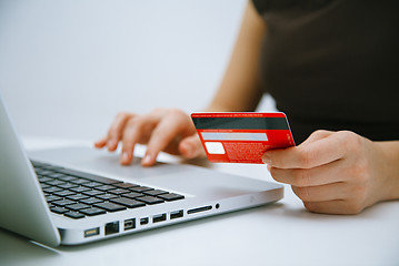 Image showing Paying with credit card online