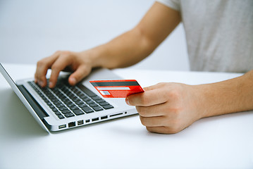 Image showing Paying with credit card online