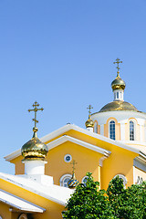 Image showing Yellow orthodox church 