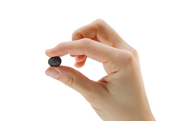 Image showing Lotus seeds in hand