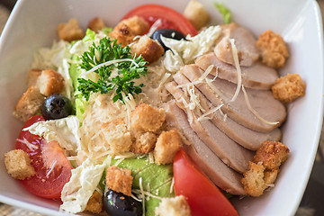 Image showing salad from ham crust cabbage