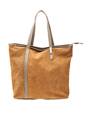 Image showing Brown womens bag isolated on white background.