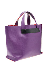 Image showing Violet womens bag isolated on white background.