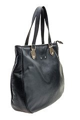 Image showing Black womens bag isolated on white background.