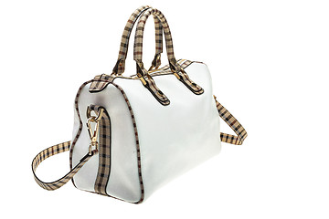 Image showing White womens bag isolated on white background.