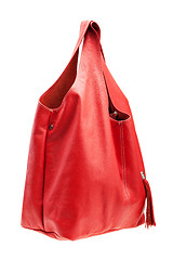 Image showing Red womens bag isolated on white background.