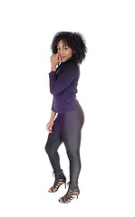 Image showing African American woman in tights.