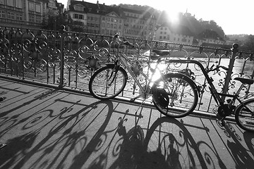 Image showing pattern shadows from bicycle