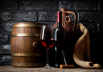 Image showing Wine in cellar