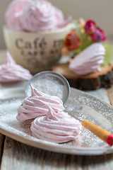 Image showing Homemade vanilla marshmallows.