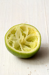 Image showing squeezed slice of lime