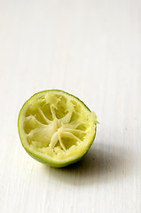 Image showing squeezed slice of lime