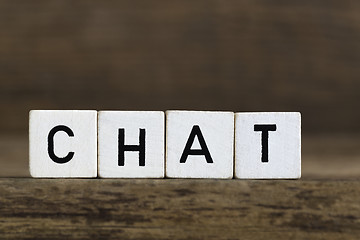 Image showing The word chat written in cubes