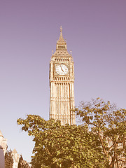 Image showing Big Ben vintage