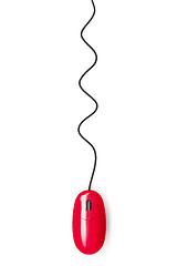 Image showing red computer mouse